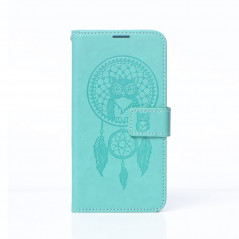 Peněženkové pouzdro MEZZO Book na XIAOMI Redmi 9C NFC Lapač snů  Zelený
