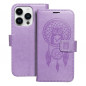 Peněženkové pouzdro MEZZO Book na Apple iPhone 14 Pro Lapač snů  Fialový (Purple)