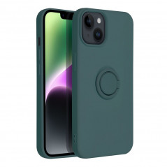 Kryt Silicone ring na Apple iPhone 14 Zelený