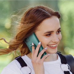 Kryt Silicone ring na Apple iPhone 14 Zelený