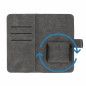 Univerzální pouzdro, Peněženkové pouzdro COMMON book na Samsung Galaxy A34 Elegantní, Měkká podšívka uvnitř  Černý