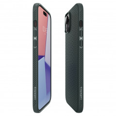 Kryt Spigen  Liquid Air na Apple iPhone 15 Temně zelená