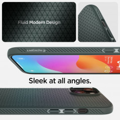 Kryt Spigen  Liquid Air na Apple iPhone 15 Temně zelená