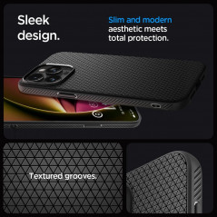 Kryt Spigen  Liquid Air na Apple iPhone 15 Pro Max Matná černá