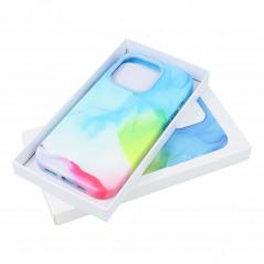 Kryt Leather Mag Cover na Apple iPhone 15 Pro Max Elegantní  MagSAFE  Barevná skvrna