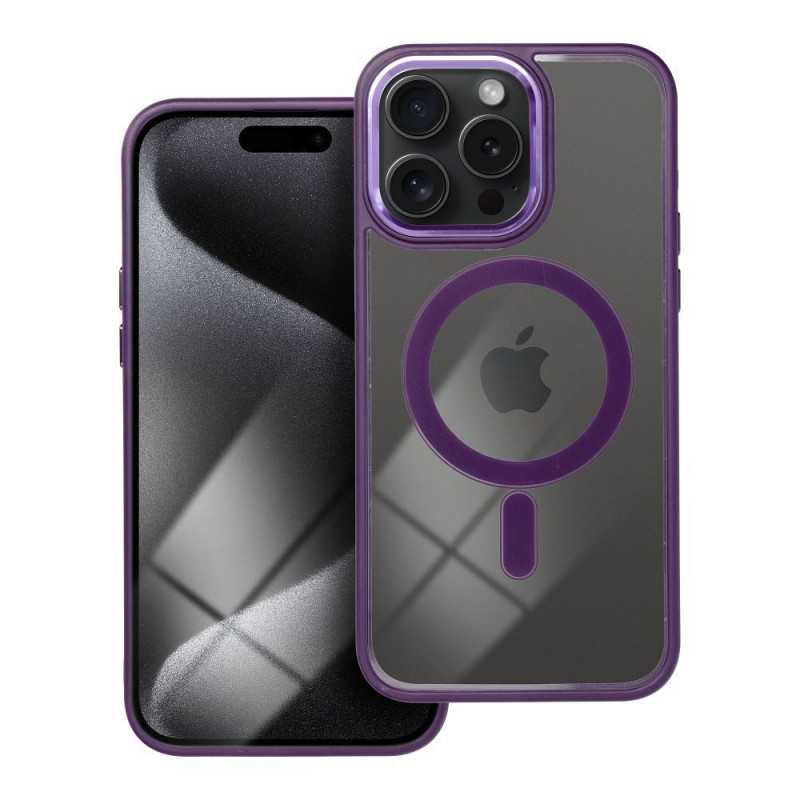 Kryt Color Edge Mag na Apple iPhone 15 Pro Max MagSAFE  Hluboká fialová