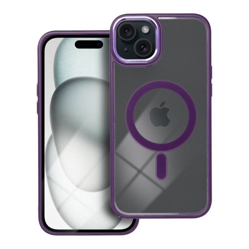 Kryt Color Edge Mag na Apple iPhone 15 Plus MagSAFE  Hluboká fialová