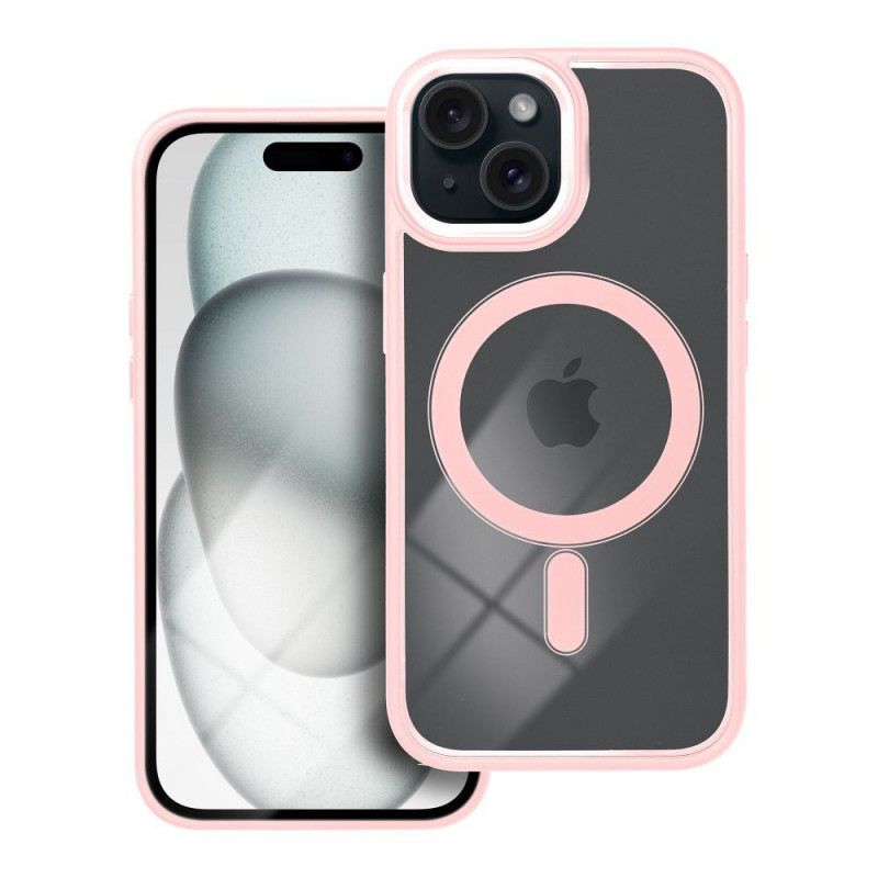 Kryt Color Edge Mag na Apple iPhone 15 MagSAFE  Růžový