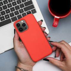 Kryt Silicone na Apple iPhone 15 Pro Max Elegantní  Broskvový