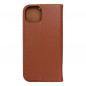 Peněženkové pouzdro Leather case SMART PRO na Apple iPhone 15 Plus Elegantní  Hnědý
