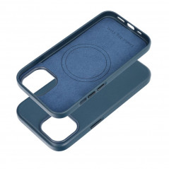 Kryt Leather Mag Cover na Apple iPhone 15 Elegantní  MagSAFE  Indigový modrý
