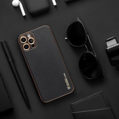 Kryt LEATHER na Apple iPhone 15 Plus Černý