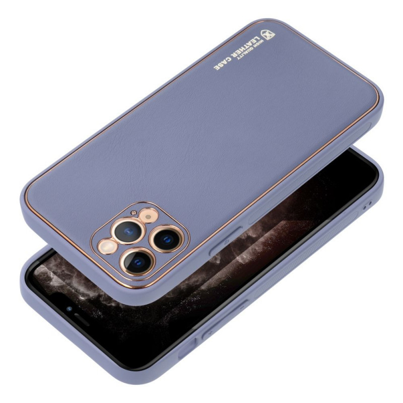 Kryt LEATHER na Apple iPhone 15 Plus Modrý