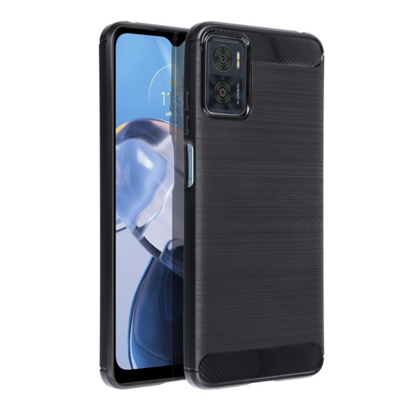 Kryt Carbon na Motorola Moto E22 Elegantní  Černý