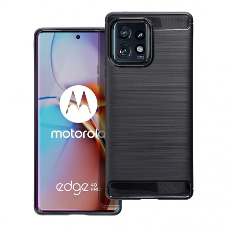 Kryt Carbon na Motorola Edge 40 Pro 5G Elegantní  Černý