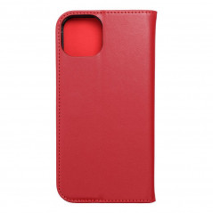 Peněženkové pouzdro Leather case SMART PRO na Apple iPhone 15 Plus Elegantní  Vinově červený