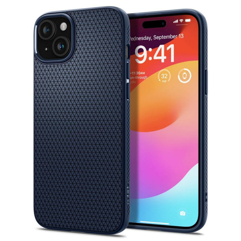 Kryt Spigen  Liquid Air na Apple iPhone 15 Námořnická modrá