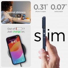 Kryt Spigen  Liquid Air na Apple iPhone 15 Námořnická modrá