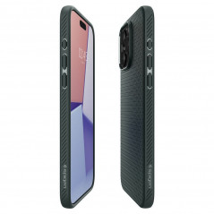 Kryt Spigen  Liquid Air na Apple iPhone 15 Pro Max Temně zelená