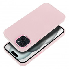 Kryt FRAME na Apple iPhone 15 Plus Elegantní  Pudrově růžový