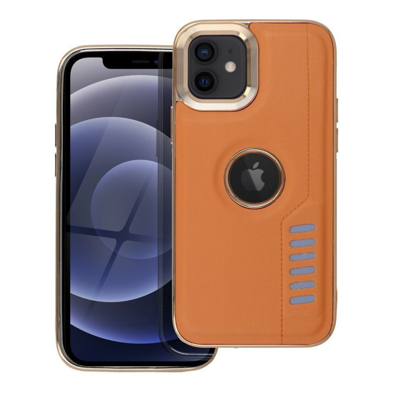 Kryt MILANO na Apple iPhone 12 Hnědý