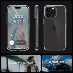 Kryt Spigen Ultra Hybrid na Apple iPhone 15 Pro Křišťálově čistý  Průhledný