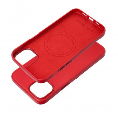 Kryt Leather Mag Cover na Apple iPhone 15 Plus Elegantní  MagSAFE  Červený