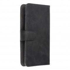 Univerzální pouzdro, Peněženkové pouzdro COMMON book na Apple iPhone 12 Elegantní, Měkká podšívka uvnitř  Černý 