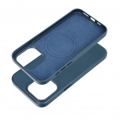Kryt Leather Mag Cover na Apple iPhone 15 Pro Max Elegantní  MagSAFE  Indigový modrý