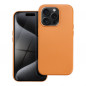 Kryt Leather Mag Cover na Apple iPhone 15 Pro Elegantní  MagSAFE  Oranžový