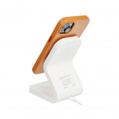Kryt Leather Mag Cover na Apple iPhone 15 Pro Elegantní  MagSAFE  Oranžový