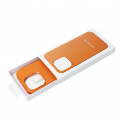 Kryt Leather Mag Cover na Apple iPhone 15 Pro Max Elegantní  MagSAFE  Oranžový