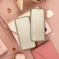 Peněženkové pouzdro Book Elegance na Apple iPhone 15 Plus Elegantní  Zlatý