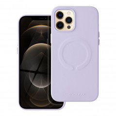 Kryt Roar Leather Mag na Apple iPhone 12 Pro Max Elegantní  MagSAFE  Fialový (Purple)