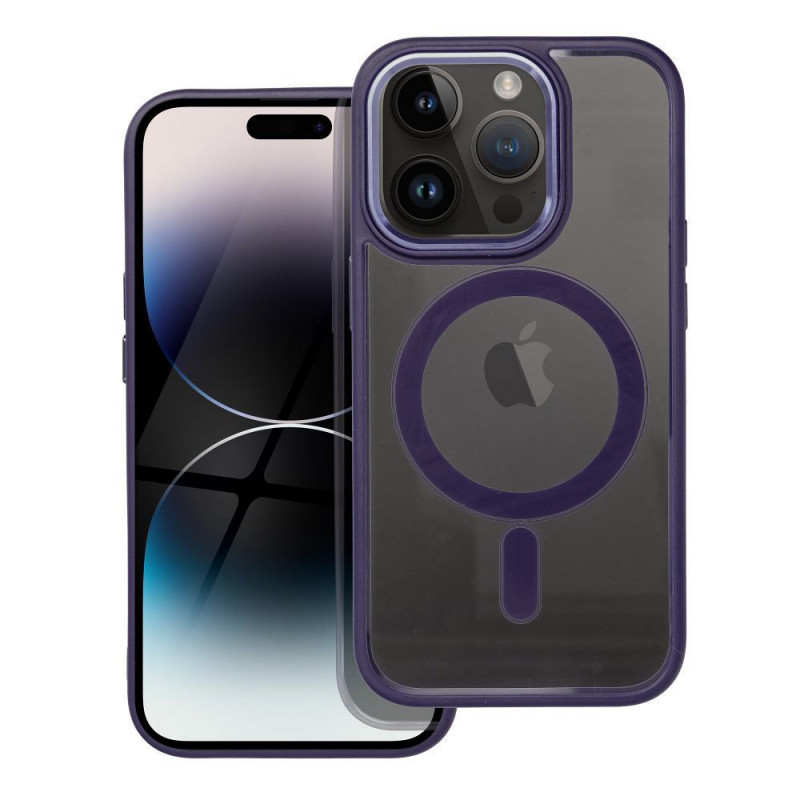 Kryt Color Edge Mag na Apple iPhone 14 Pro MagSAFE  Hluboká fialová