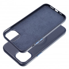 Kryt Roar Leather Mag na Apple iPhone 15 Plus Elegantní  MagSAFE  Tmavší modrý