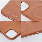 Kryt Roar Leather Mag na Apple iPhone 15 Plus Elegantní  MagSAFE  Hnědý