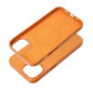 Kryt Leather Mag Cover na Apple iPhone 15 Elegantní  MagSAFE  Oranžový