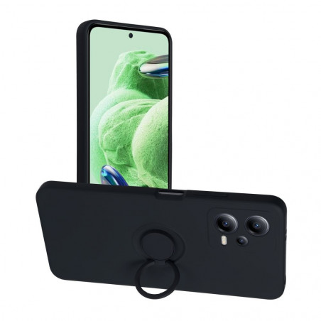 Kryt Silicone ring na XIAOMI Redmi Note 12 5G Černý