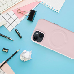 Kryt Roar Leather Mag na Apple iPhone 12 Pro Max Elegantní  MagSAFE  Zářivý růžový