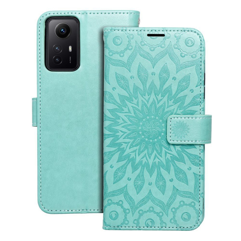 Peněženkové pouzdro MEZZO Book na XIAOMI Redmi Note 12s Mandala  Zelený