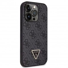 Kryt Guess Metal Logo Starss Crossbody na Apple iPhone 14 Pro Max Elegantní  Černý
