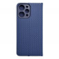 Peněženkové pouzdro LUNA Book Carbon na XIAOMI Redmi 12 Uhlíkové vlákno, Elegantní  Modrý
