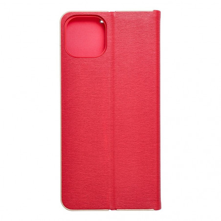 Peněženkové pouzdro LUNA Book Gold na Apple iPhone 15 Plus Elegantní  Červený
