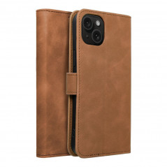 Peněženkové pouzdro TENDER Book na Apple iPhone 15 Plus Hnědý