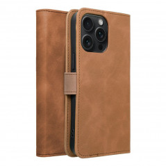 Peněženkové pouzdro TENDER Book na Apple iPhone 15 Pro Max Hnědý