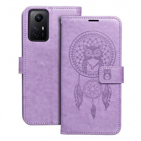 Peněženkové pouzdro MEZZO Book na XIAOMI Redmi Note 12s Lapač snů  Fialový (Purple)