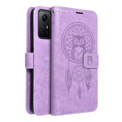 Peněženkové pouzdro MEZZO Book na XIAOMI Redmi Note 12s Lapač snů  Fialový (Purple)