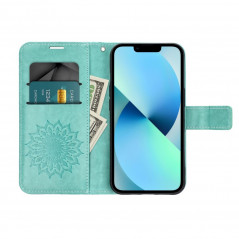 Peněženkové pouzdro MEZZO Book na Apple iPhone 15 Mandala  Zelený