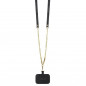 Kryt Guess Metal Logo Starss Crossbody na Apple iPhone 14 Pro Elegantní  Černý